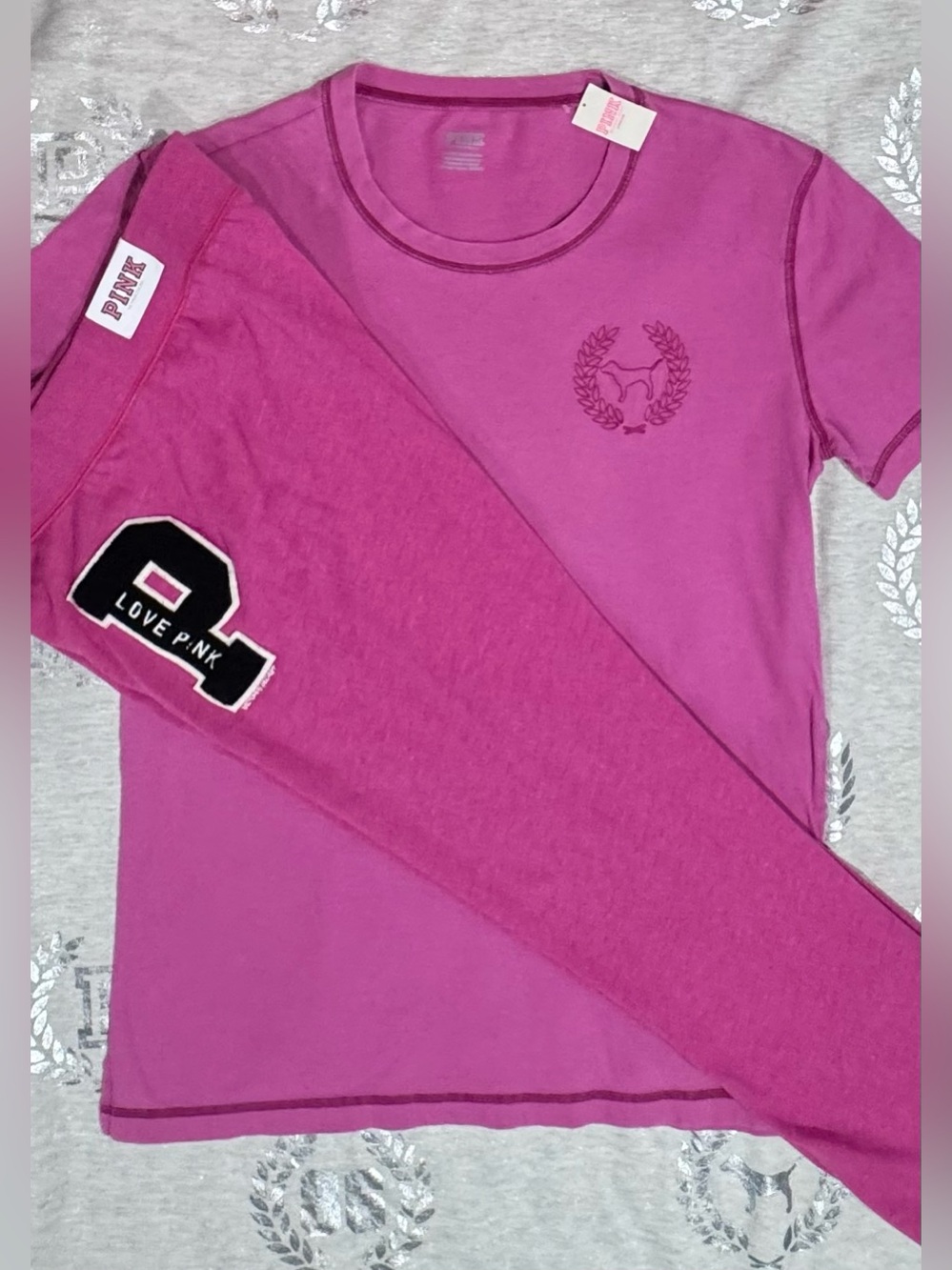 VS PINK VINTAGE LETTERMAN SET NWT